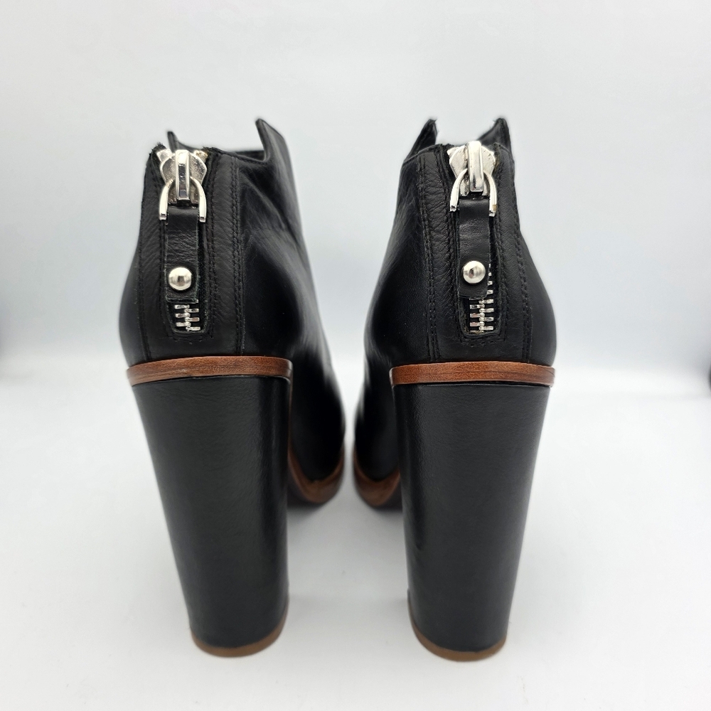 DOLCE VITA Black Nissa Platform Leather Ankle Boot, Size 9 - Picture 3 of 10